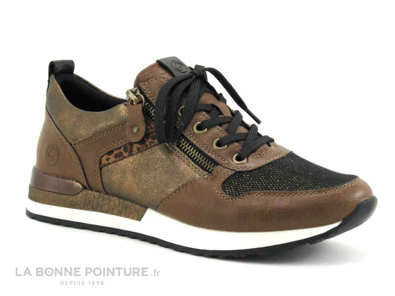 Remonte R2543-22 Chestnut Noir Bronze - Sneakers mode Femme 1
