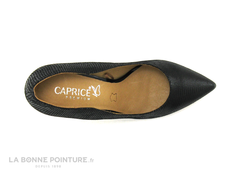 Caprice 9-22402-29 Black Reptile - Escarpin pointu 6