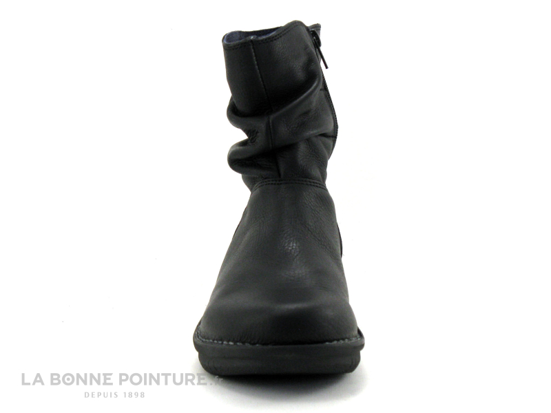 Jungla 7559 Noir - Tige plissee - Bottine Femme cuir noir 2