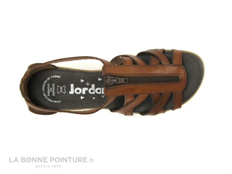 Jordana 500 marron Nu-pieds fermeture eclair 6