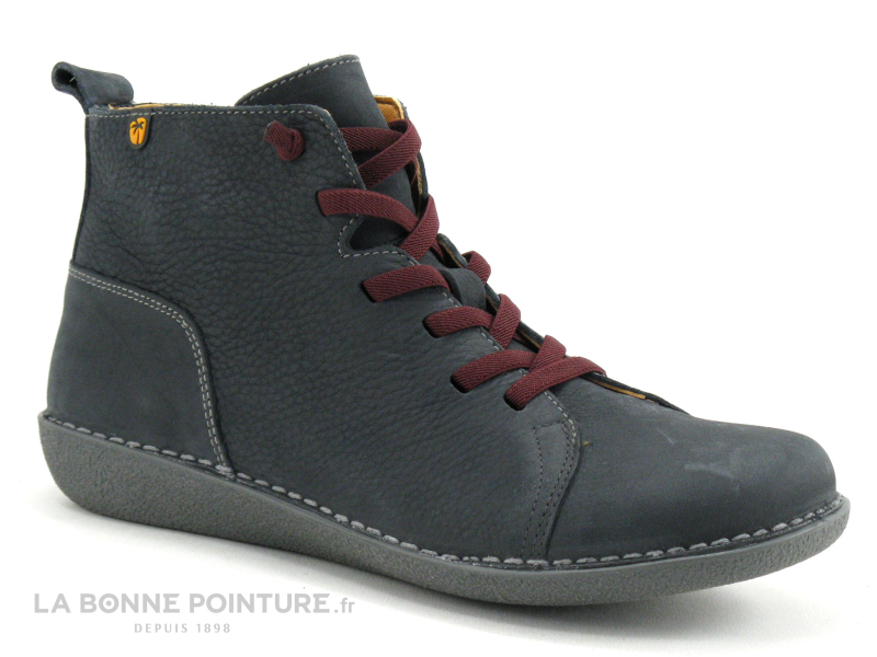 Jungla 7283 Gris - Lacet elastique bordeaux - Boots Femme 5