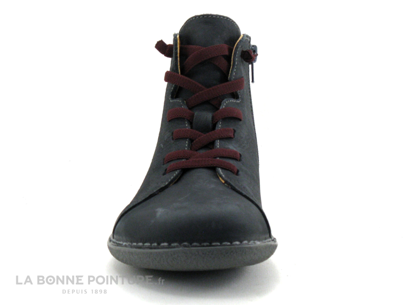 Jungla 7283 Gris - Lacet elastique bordeaux - Boots Femme 2