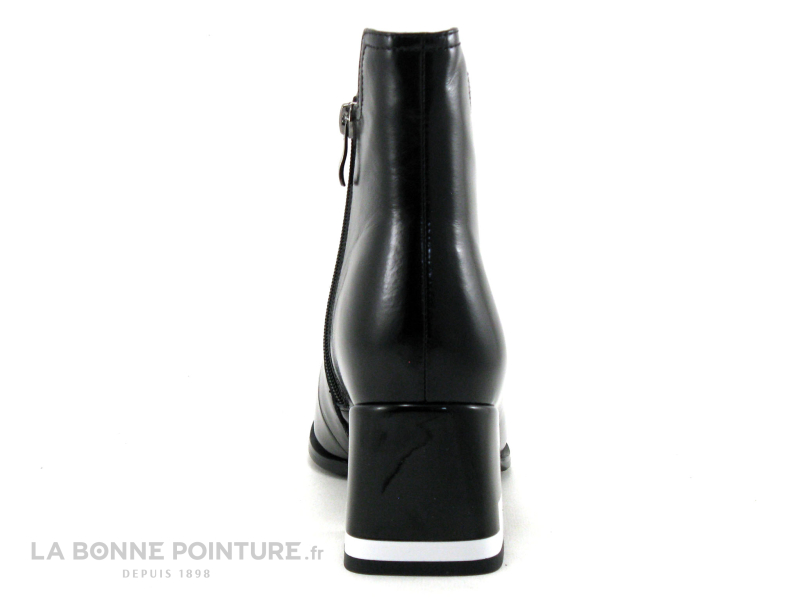Metamorf Ose MACAREL Noir verni - Boots Femme -Talon noir et blanc 4