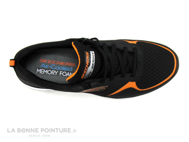 vapor Es Dar Achat chaussures Skechers Homme Chaussure de Sport, vente Skechers FLEX  ADVANTAGE 3.0 - Black Orange - Basket sport Homme