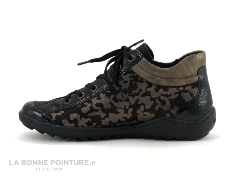 Remonte D1462-90 - Leopard noir et marron - Basket montante Femme 3