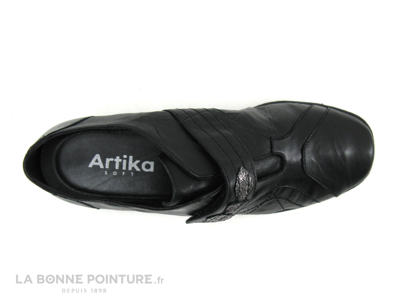 Artika EQUIN Noir - decors argent - Chaussure basse velcro 6