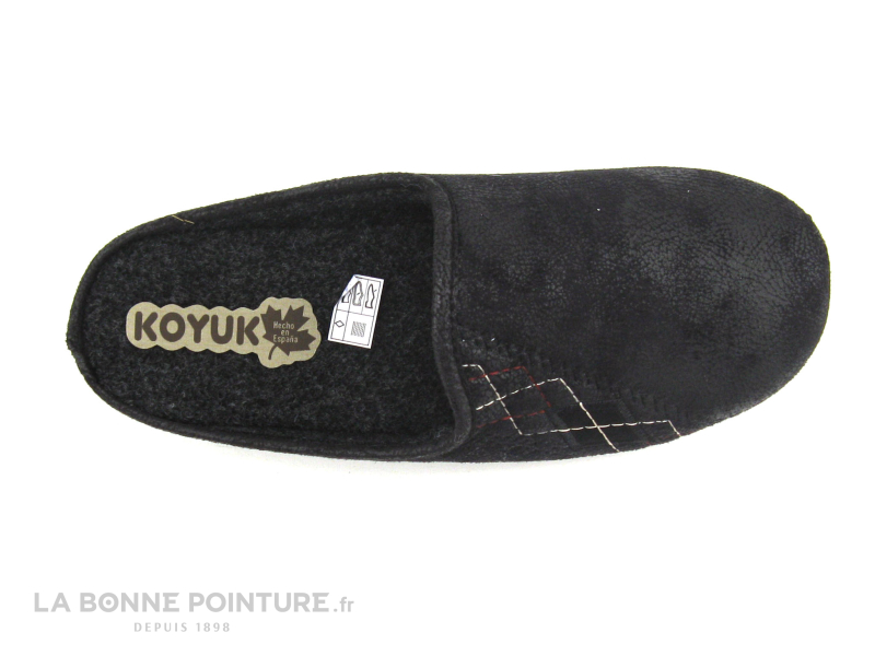 Koyuk 51290 Noir - Pantoufle mule Homme 3