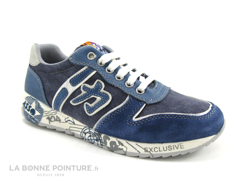 Asso Shoes 45514 Bleu White Jeans Basket garçon 5