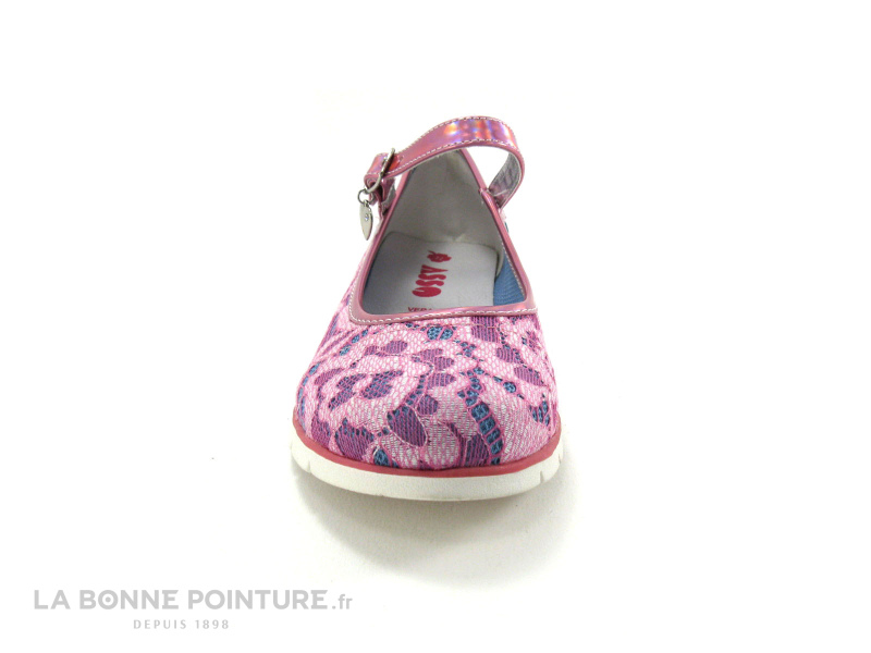 Asso Shoes 46508 Pink Ballerine rose dentelle fille 2