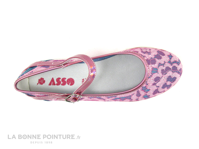 Asso Shoes 46508 Pink Ballerine rose dentelle fille 6