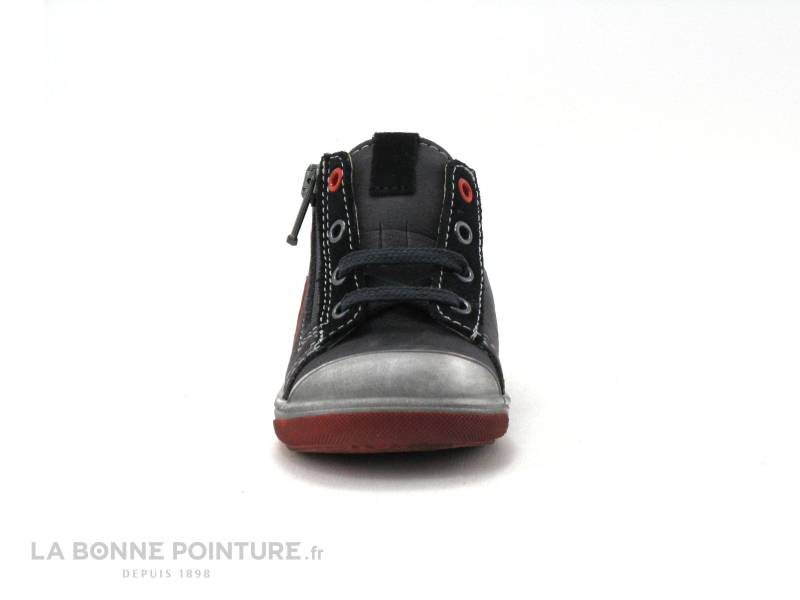 Bopy REMIGIO Gris Noir Rouge - Chaussure montante BEBE 2