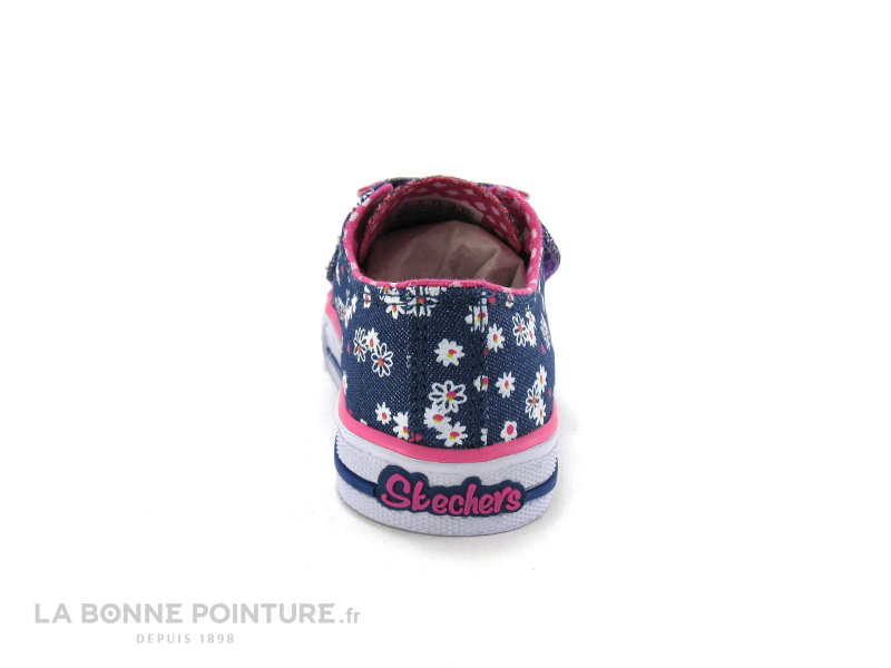 Skechers Twinkle Toes Daisy Dotty 10469N Denim Pink 4