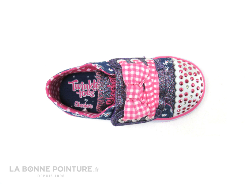 Skechers Twinkle Toes Daisy Dotty 10469N Denim Pink 6