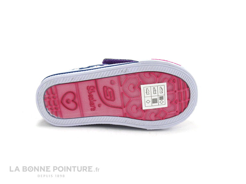 Skechers Twinkle Toes Daisy Dotty 10469N Denim Pink 7