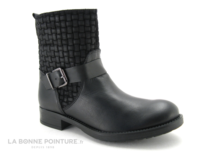 Fricote boots noires gaufree 1