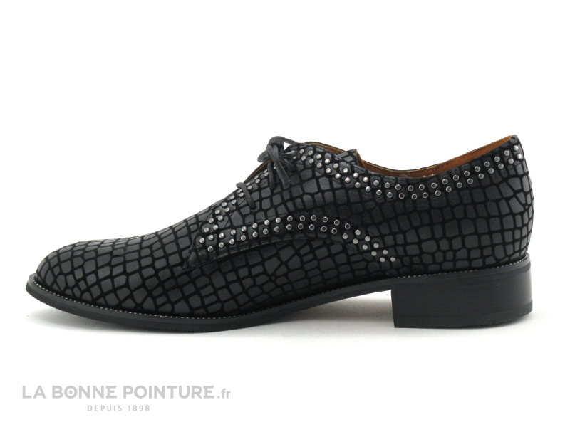 MamZelle SONATE Croco Noir - Chaussure lacet Femme 3