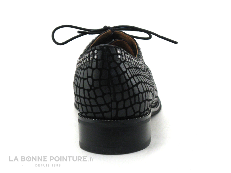 MamZelle SONATE Croco Noir - Chaussure lacet Femme 4