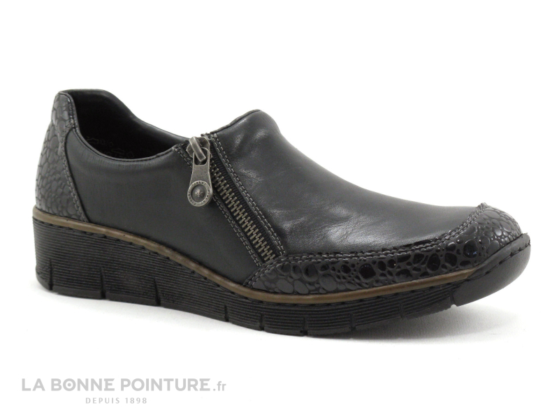 Rieker 53734-45 - Granit - Zip - Chaussure basse noire 1