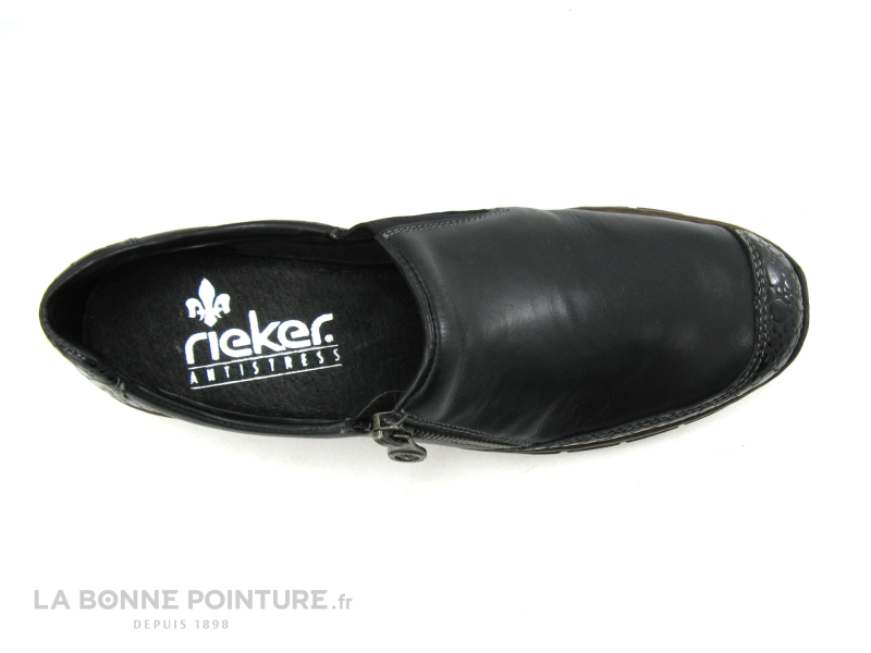 Rieker 53734-45 - Granit - Zip - Chaussure basse noire 6