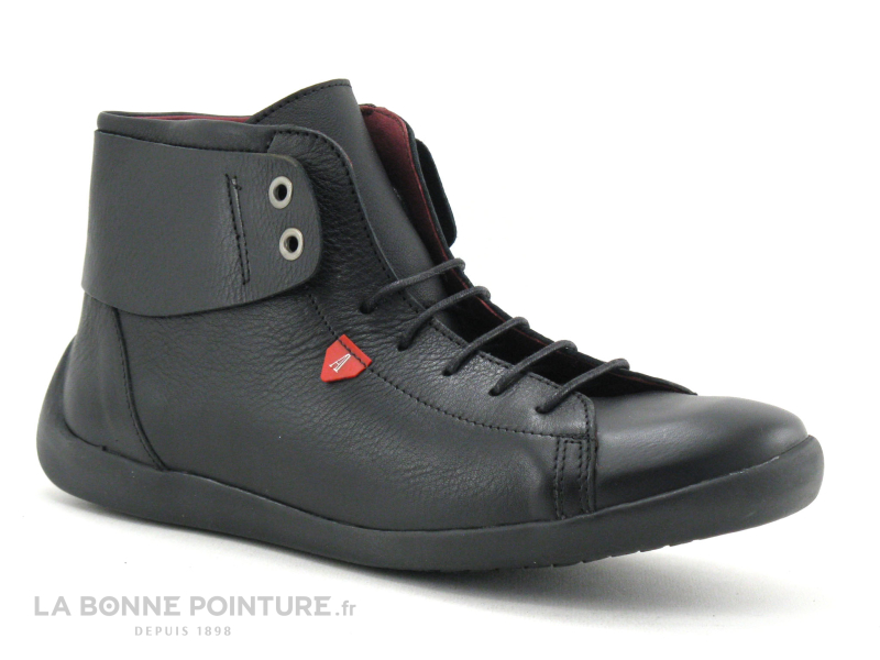 Alce Shoes 9241 - Chaussure montante cuir noir - Lacet et zip 1