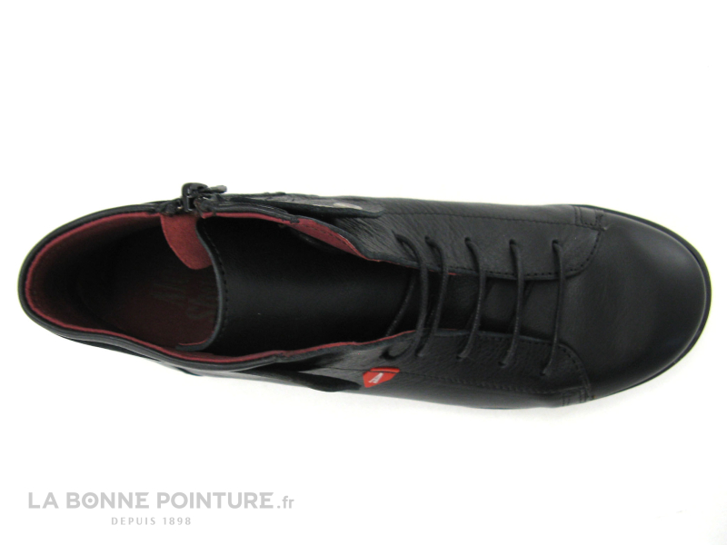 Alce Shoes 9241 - Chaussure montante cuir noir - Lacet et zip 6