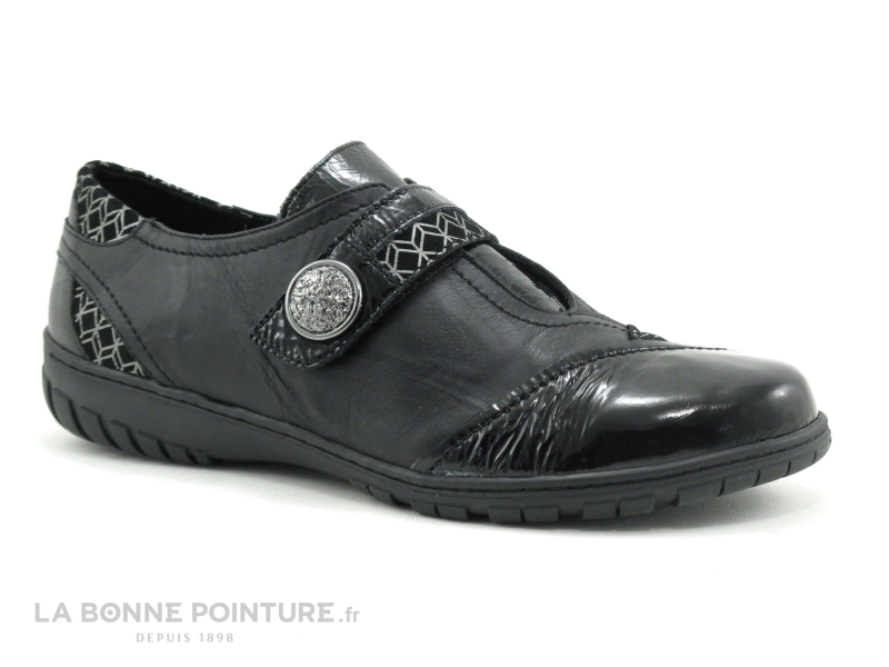 Geo Reino CORADO fripe noir - Chaussure basse velcro 1