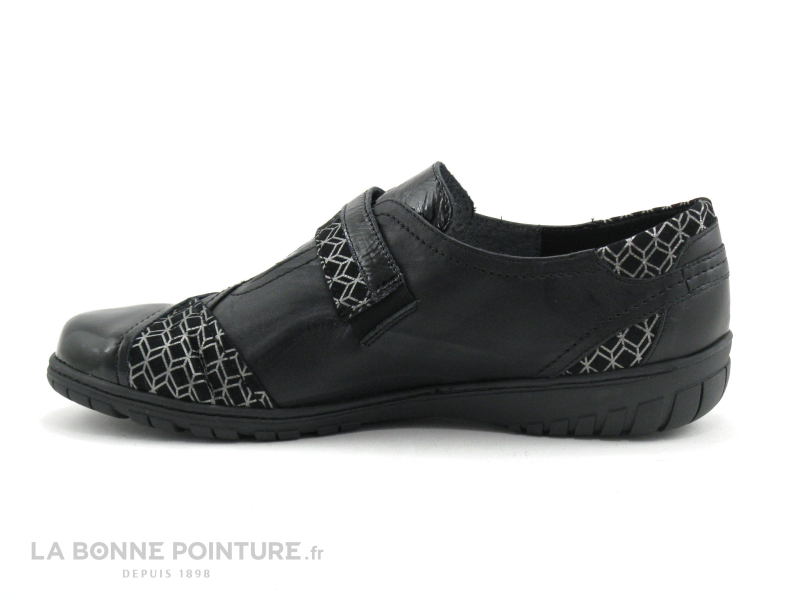 Geo Reino CORADO fripe noir - Chaussure basse velcro 3