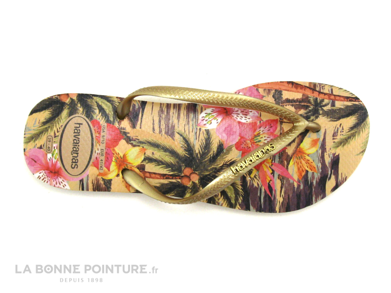Havaianas SLIM Tropical Ivory - Tong Femme 2