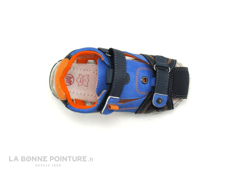 NA - AMENOS - Marine Bleu Orange - Sandale velcro GARCON 3