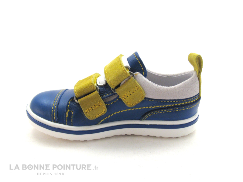 Acebos Azulon chaussures bébé bleu velcro jaune 4822 3