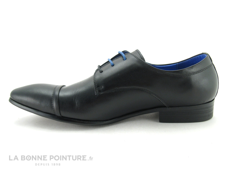 KDopa Cedric chaussure habillée noire lacet bleu 3