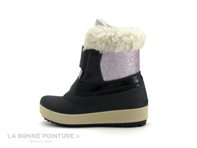 Olang TROLL Noir - Rose glitter - Fourrure - Boots neige Fille 3