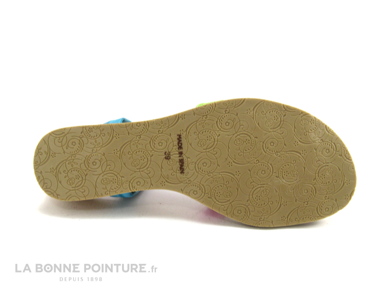 Bertuchi 3110 Multiazul Bleu Vert Sandale Femme 7