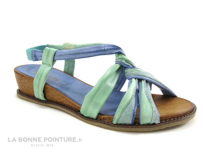 Bertuchi 3110 Multiazul Bleu Vert Sandale Femme 1