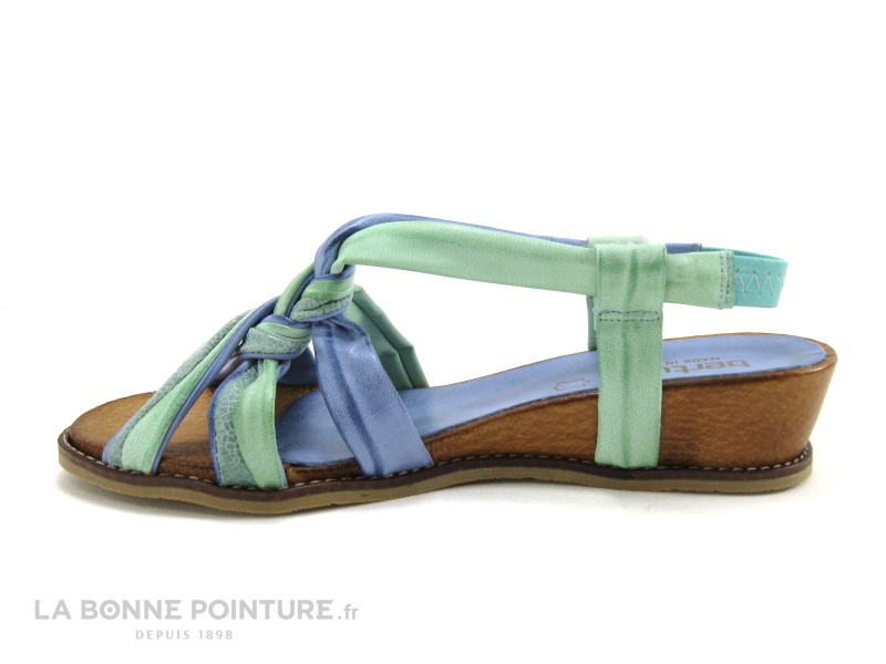 Bertuchi 3110 Multiazul Bleu Vert Sandale Femme 3