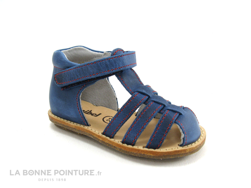 Minibel Keou Jean 1M029352 Sandale cuir bleu marine 1
