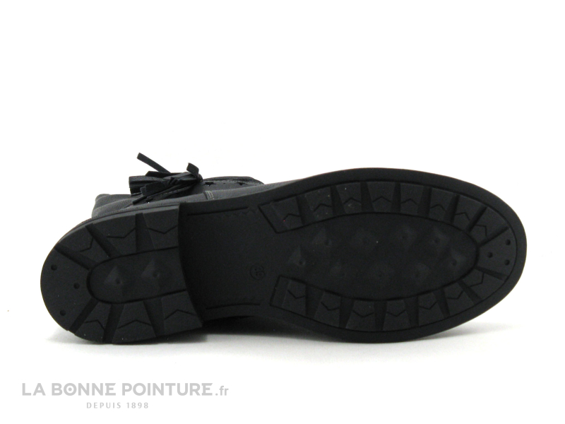 BM Footwear 2161002 Black - Botte fille noire - Etoile paillettes 5