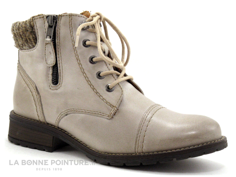 Com Un Point Boots beige Col lainage WH-021H11 1