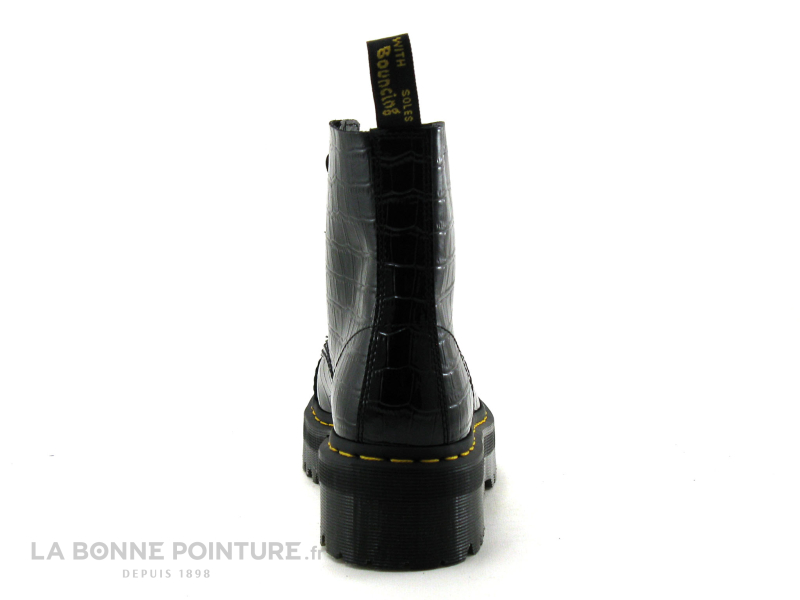 Dr Martens 1460 Black patent croco - 26262001 - Boots noir verni 4