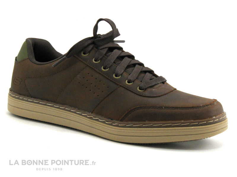 Achat chaussures Homme Basket, vente Skechers HESTON Marron 65876 - ville Homme