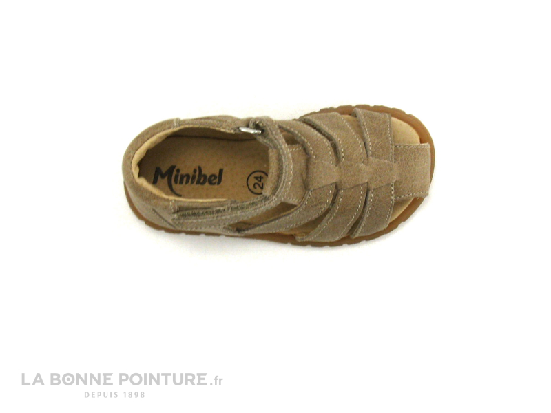 Minibel PAVIE Seigle - Sandale beige bout ferme - BEBE 6