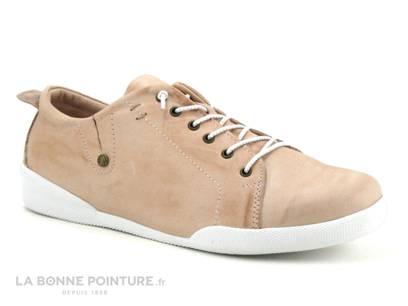 Achat chaussures Andrea Conti Femme Basket, vente Andrea Conti 0345724-144  Rose - Basket souple Femme cuir rose