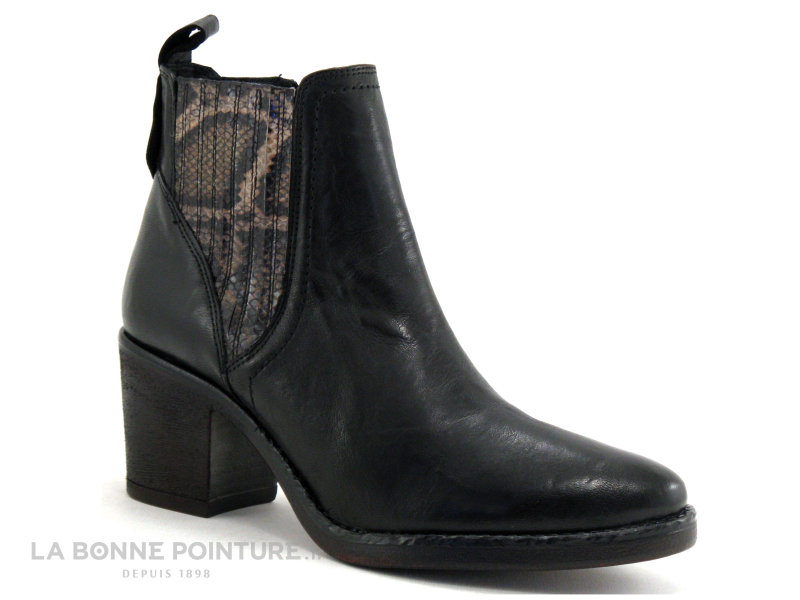 notice Sideways Pronoun Achat chaussures La Vie est Belle Femme Boots, vente La Vie est Belle  VH19A02 Noir - Python Bottine Femme talon