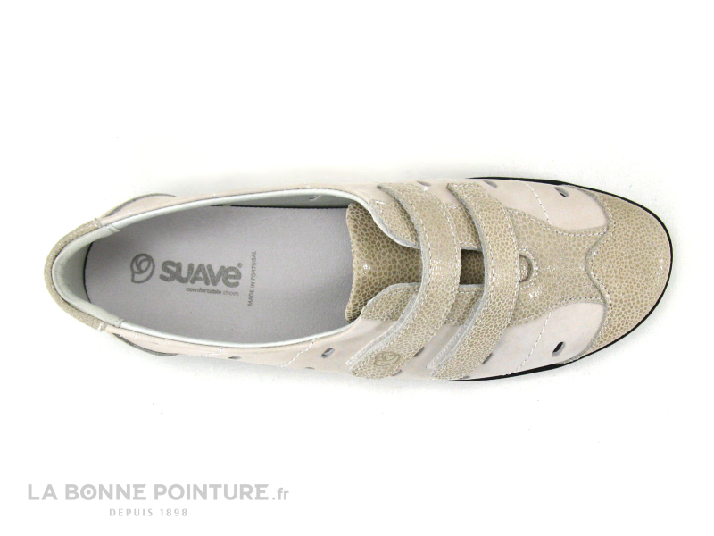 Suave 8017 PT Almond Natural - Chaussure confort velcro 6
