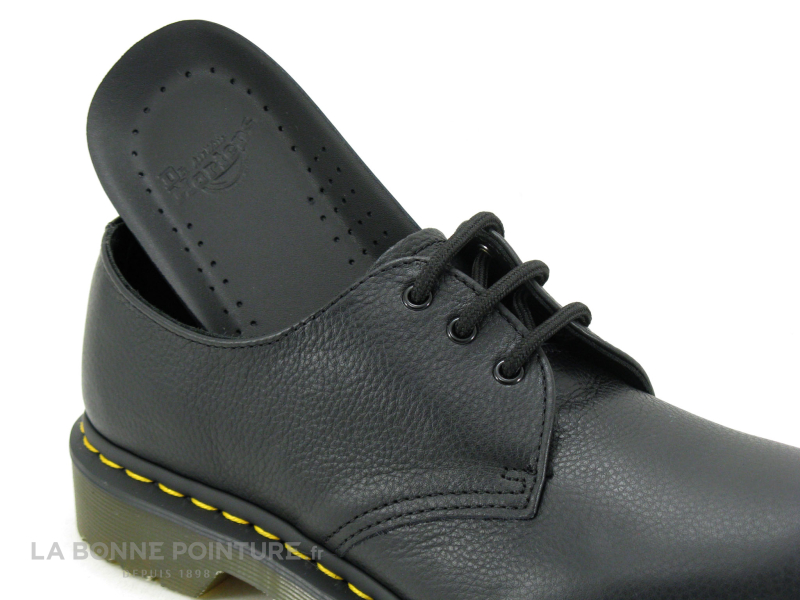 Dr Martens 1461 Black Virginia 25256001 - Chaussure basse noire 6