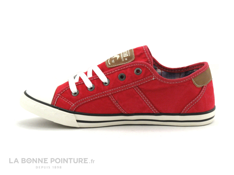 Mustang Shoes 1099-302-5 Rouge  - Basket toile 3