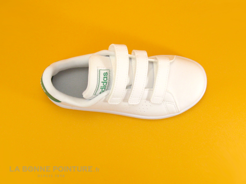 Adidas EF0223 Advantage C blanc vert gris - Basket enfant velcro 6