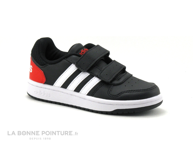 Adidas HOOPS 2-0 - FY9442 - Noir Blanc Rouge - Basket enfant 1