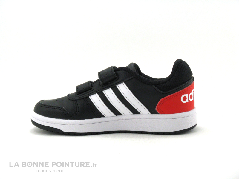 Adidas HOOPS 2-0 - FY9442 - Noir Blanc Rouge - Basket enfant 3