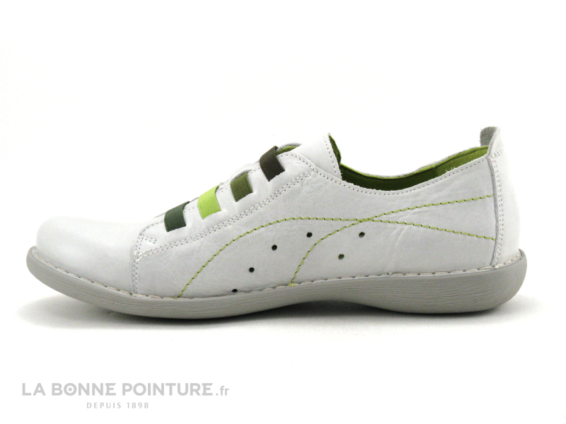 Jungla 6020 Off white - Gris - Vert - Chaussure basse Femme 3